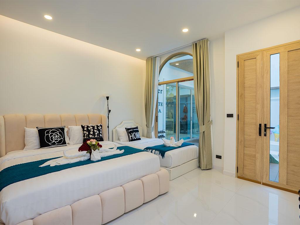 บรรยากาศห้องนอน ยัวโนเบิล พูลวิลล่า พัทยา